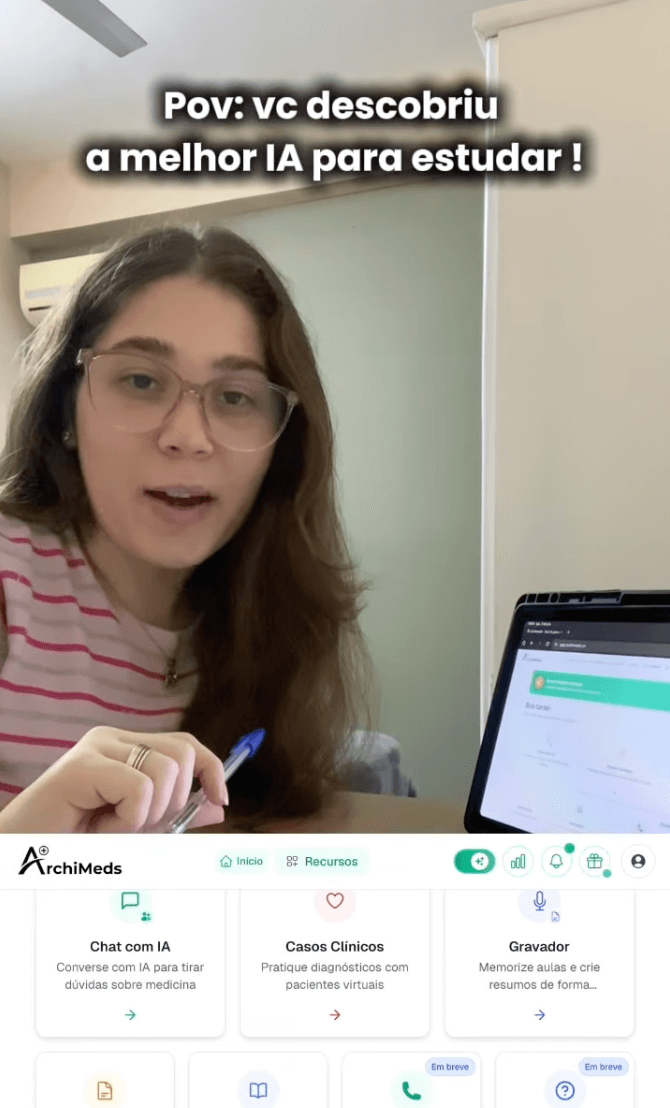 Depoimento em vídeo sobre o Archi, publicado no Instagram