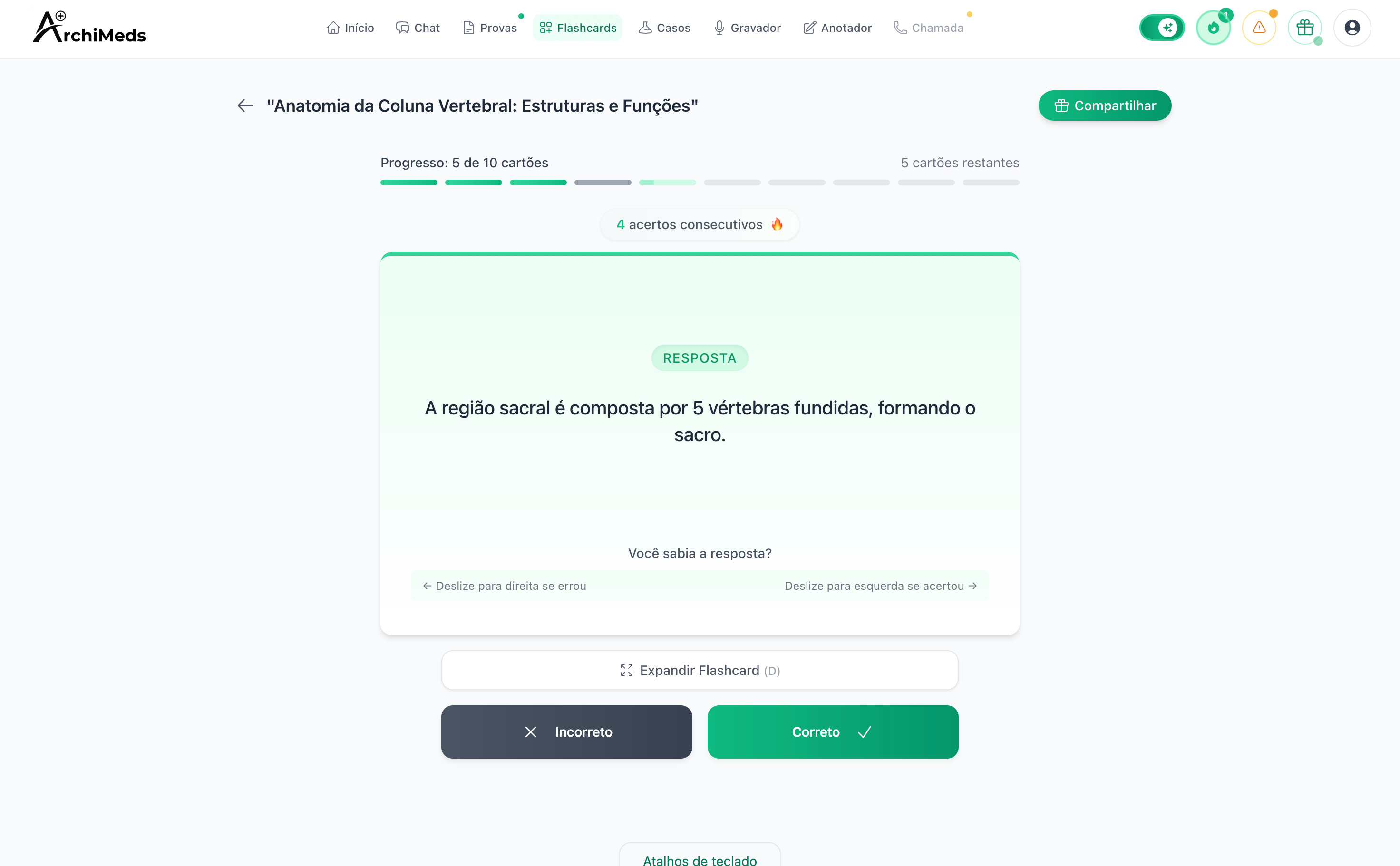 Flashcards inteligentes com IA