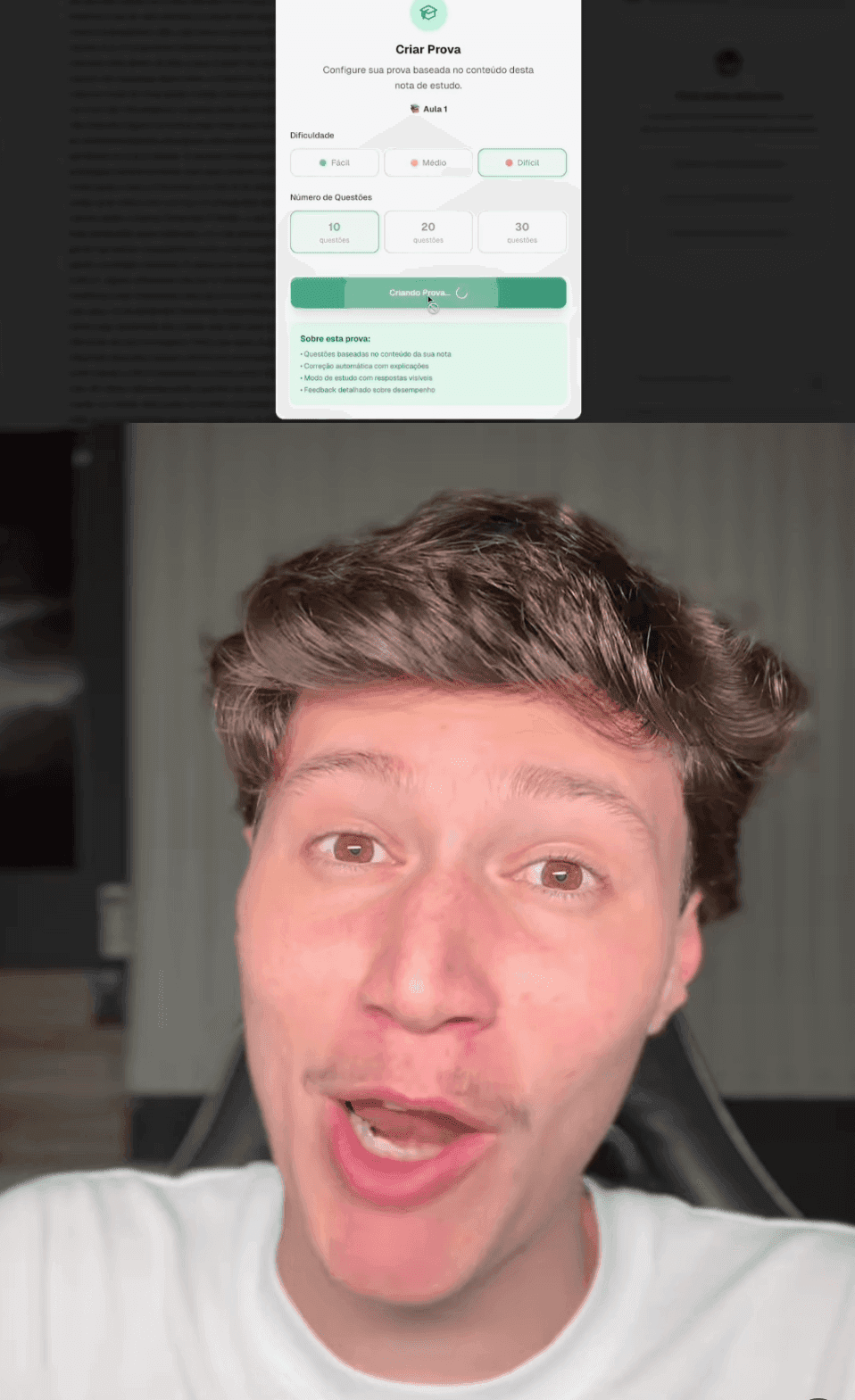 Depoimento em vídeo de iampedrogois - estudante de medicina usando ArchiMeds no Instagram